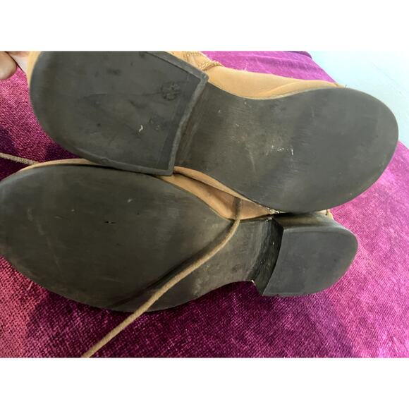 STEVE MADDEN Thundr-C Cognac Crochet Lace-Up Ankle Boot Size 6.5 COTTAGE PRAIRIE - Picture 7 of 8